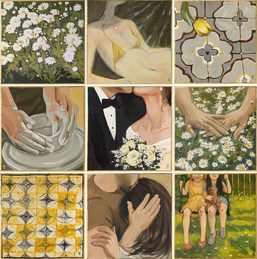 Image de Moments par Olha Vlasova, taille : 30x30cm, au prix de €400