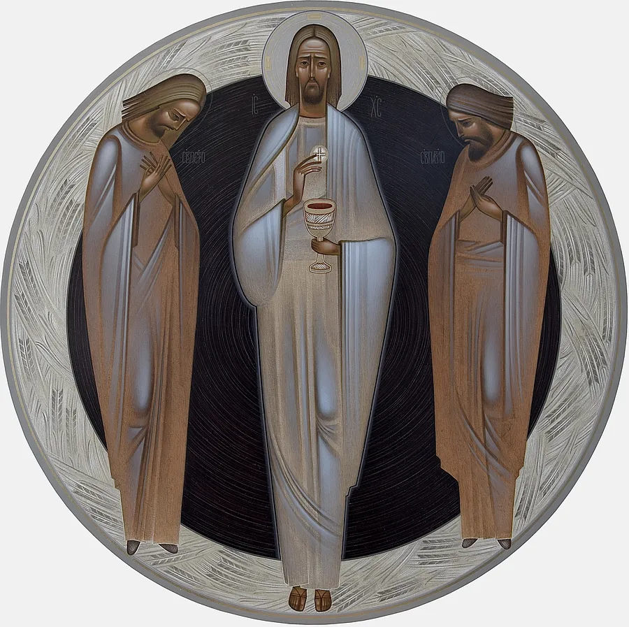 Obraz Євхаристія autorstwa ДЕНИС ТИМЧИШИН, rozmiar: ⌀ 45 см, medium ІКОНОПИС, cena: $1300