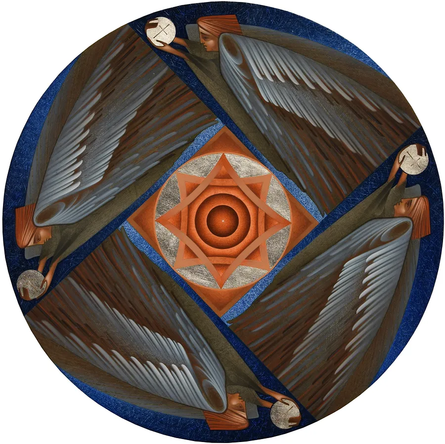 Image de Символ Бога par ДЕНИС ТИМЧИШИН, taille : ⌀ 30 см, médium ІКОНОПИС, au prix de $2000