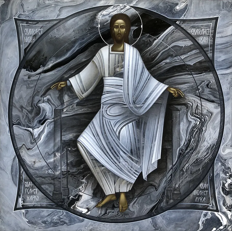 Image de Спас у славі par ДЕНИС ТИМЧИШИН, taille : 60x60 см, médium ІКОНОПИС, au prix de $1000