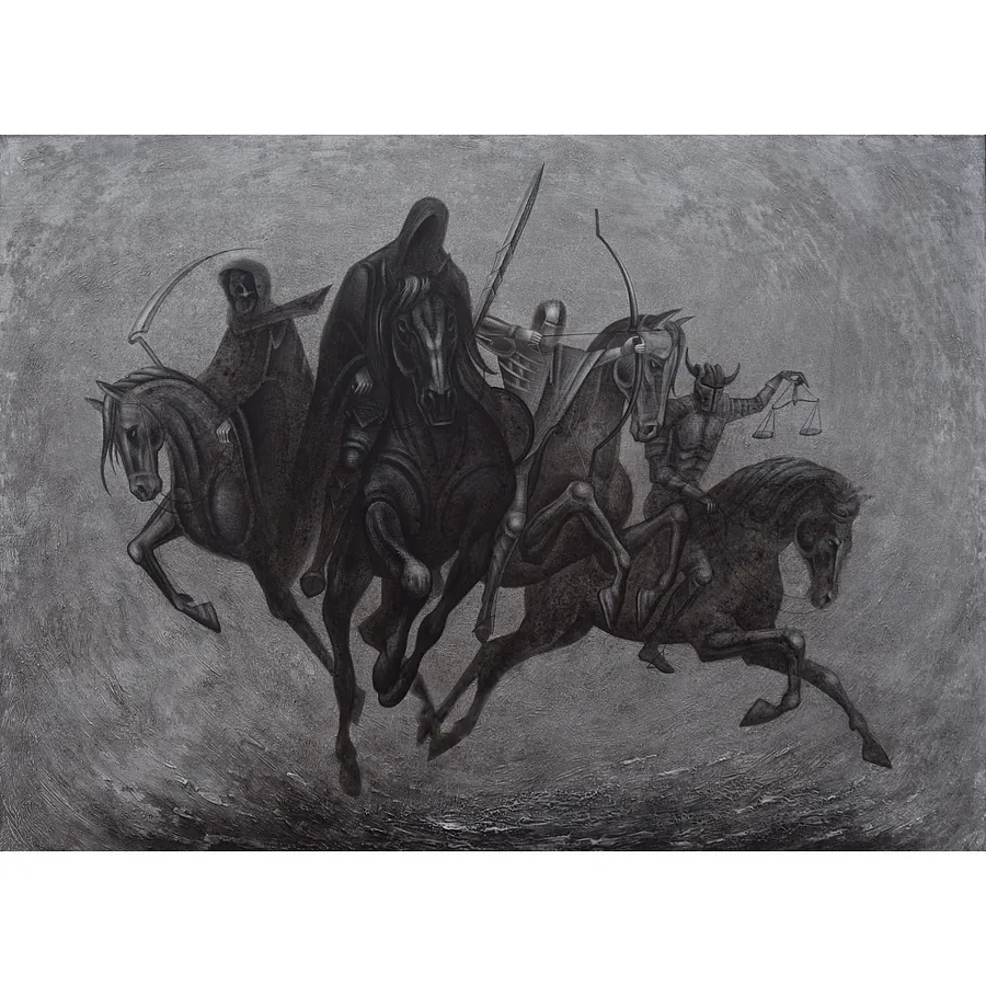 Image de Апокаліпсис   par ДЕНИС ТИМЧИШИН, taille : 100х80 см, fabriqué avec липова дошка, левкас, акрил, médium ІКОНОПИС, de Львів