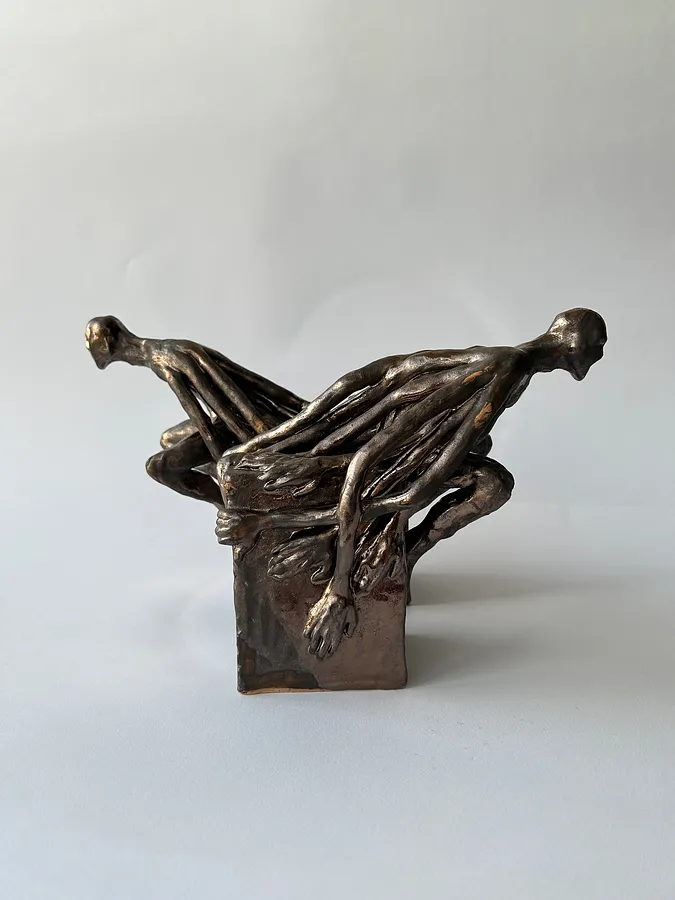 Image of Dependence by VITALIY KRASUTSKIY, made of Chamotte clay, glazes, Sculpture medium, from Lviv, part of the Series 1 series
