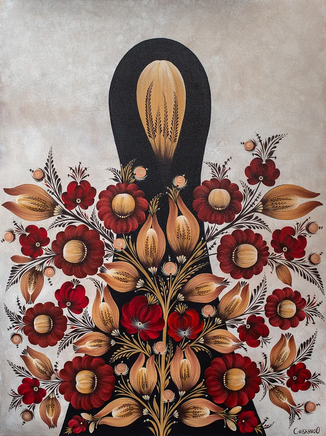 Imagen de Мати de Олена Грішина, tamaño: 60х80 cm, hecho de акрил/полотно, medio Живопис, de Німеччина, parte de la serie Квіти пам'яті , con un precio de €650