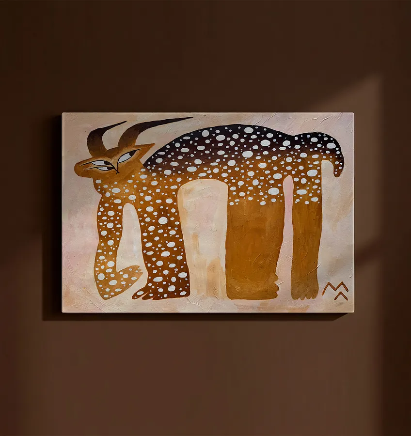 Imagen de lince-capuchino de Marta Leshak, tamaño: 55x80cm, hecho de acrílico, lienzo, medio Pintura, de львів, con un precio de $250
