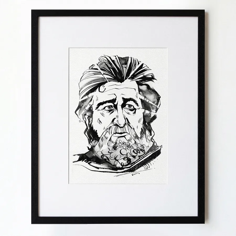 Image of Мудрець | The Wise Man by Alexander Makohon, size: 46 x 52 cm, Graphics medium, priced at $250