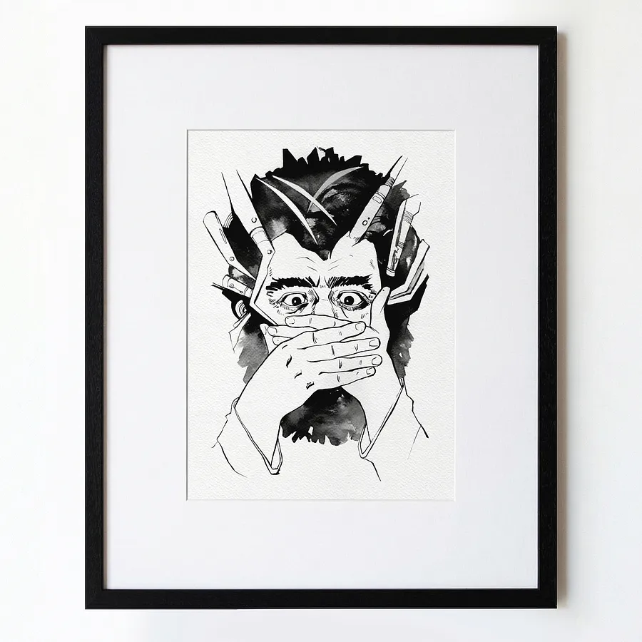 Image of Брокер | Broker by Alexander Makohon, size: 46 x 52 cm, Graphics medium, priced at $250