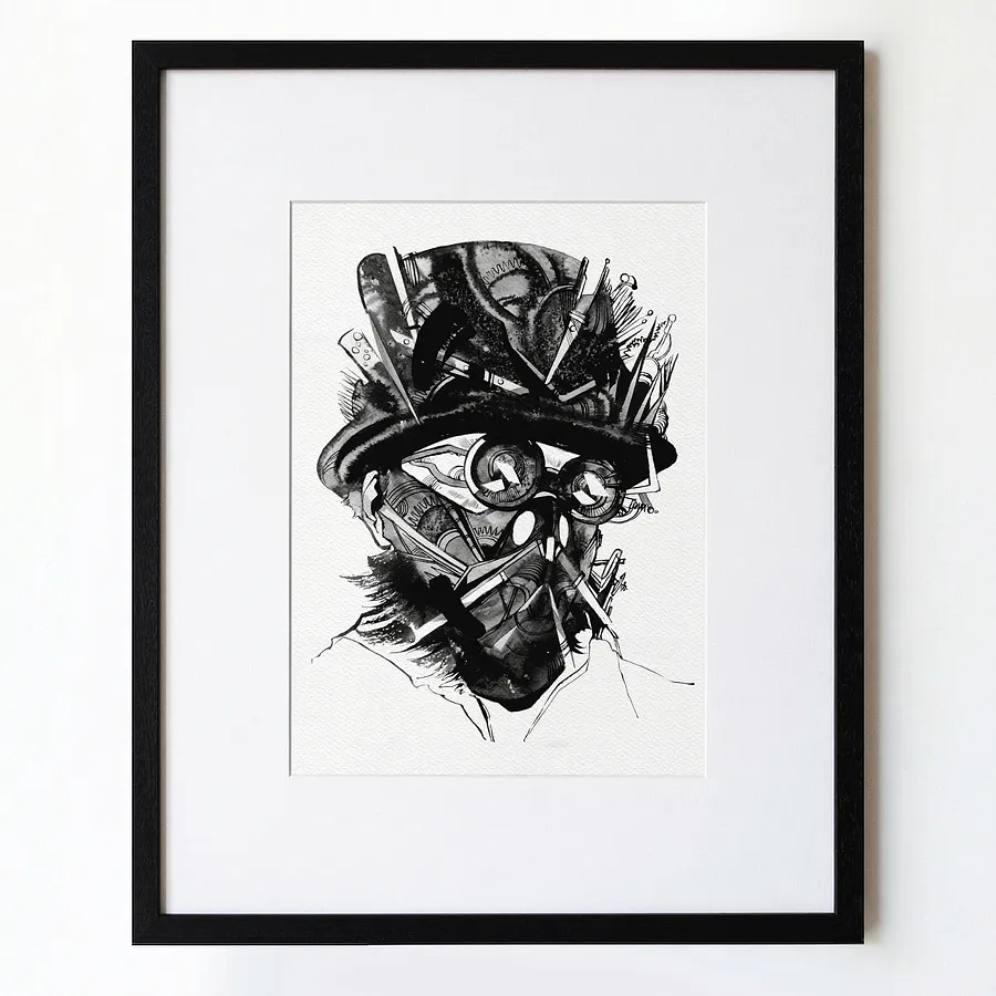 Image of Авантюрист | Adventurer by Alexander Makohon, size: 46 x 52 cm, Graphics medium, priced at $250