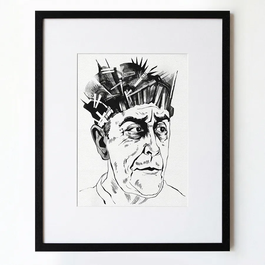 Image of Інженер | Engineer by Alexander Makohon, size: 46 x 52 cm, Graphics medium, priced at $250