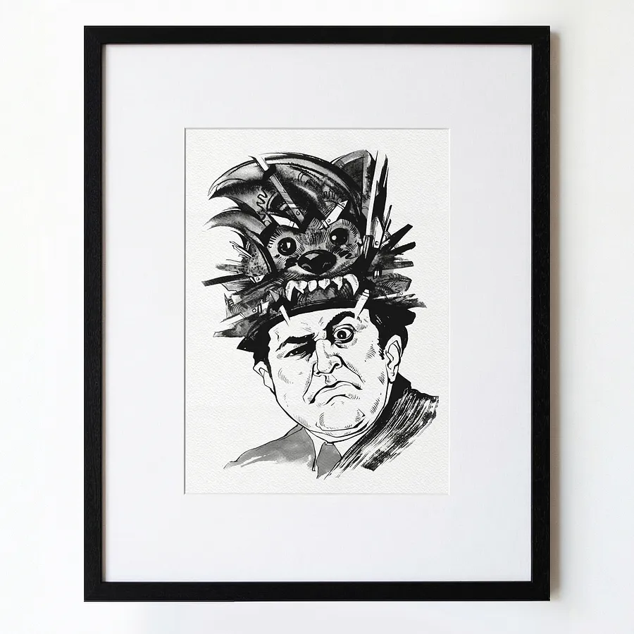 Image of Колекціонер | Collector by Alexander Makohon, size: 46 x 52 cm, Graphics medium, priced at $250