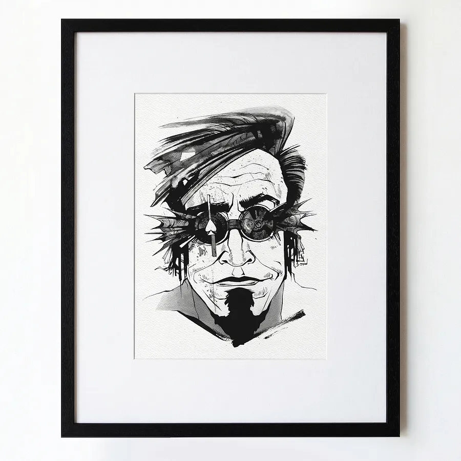 Image of Азартний гравець | Gambler by Alexander Makohon, size: 46 x 52 cm, Graphics medium, priced at $250