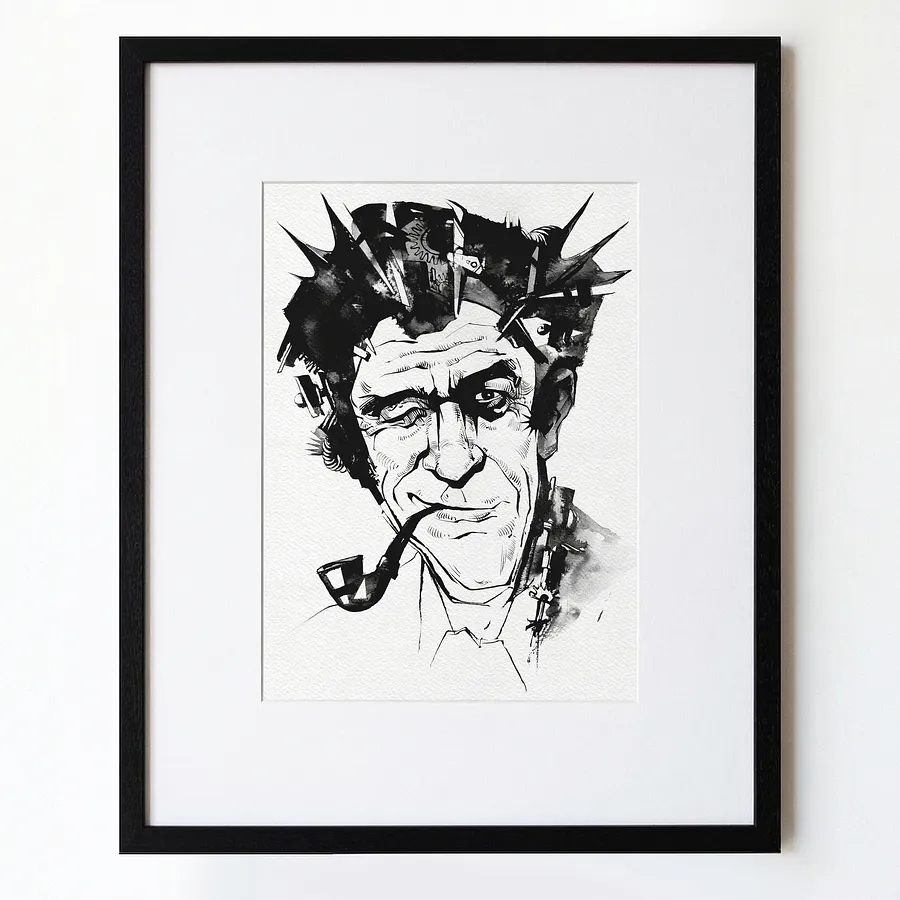 Bild von Моряк | Sailor von Oleksandr Makogon, Größe: 46 x 52 cm, Grafik Medium, zum Preis von $250