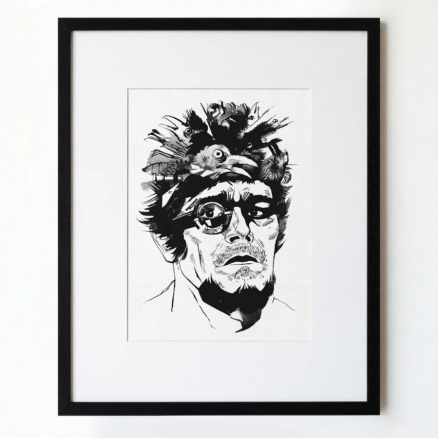 Image of Мисливець | Hunter by Alexander Makohon, size: 46 x 52 cm, Graphics medium, priced at $250