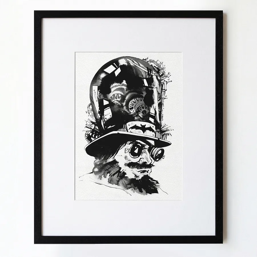 Image of Вчений | Scientist by Alexander Makohon, size: 46 x 52 cm, Graphics medium, priced at $250