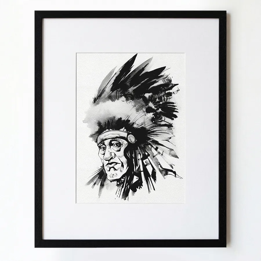 Image of Шаман | Shaman by Alexander Makohon, size: 46 x 52 cm, Graphics medium, priced at $250