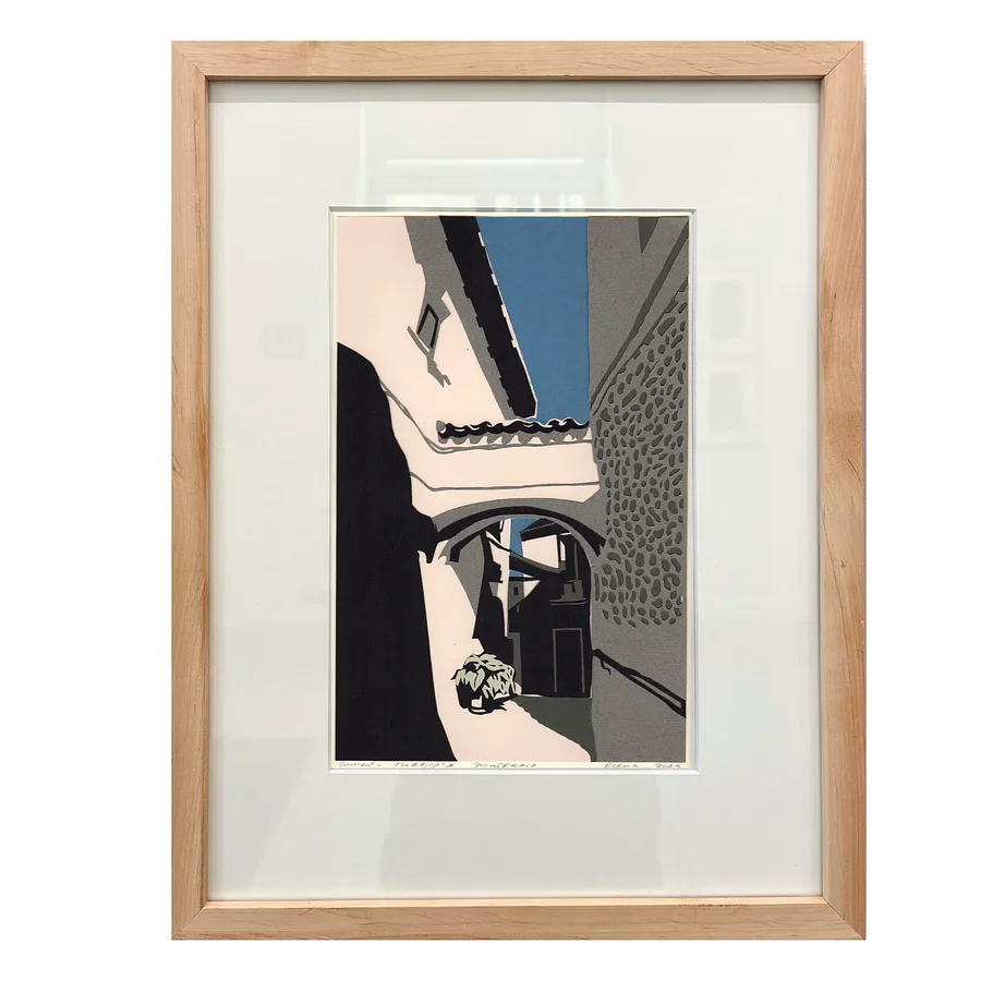 Immagine di Сонце. Подвір'я. Фонтеккіо di Турянська Олена, dimensioni: 18 х 28, materiali: carta, intaglio, applicazione, medium: Аплікація, prezzo: $600