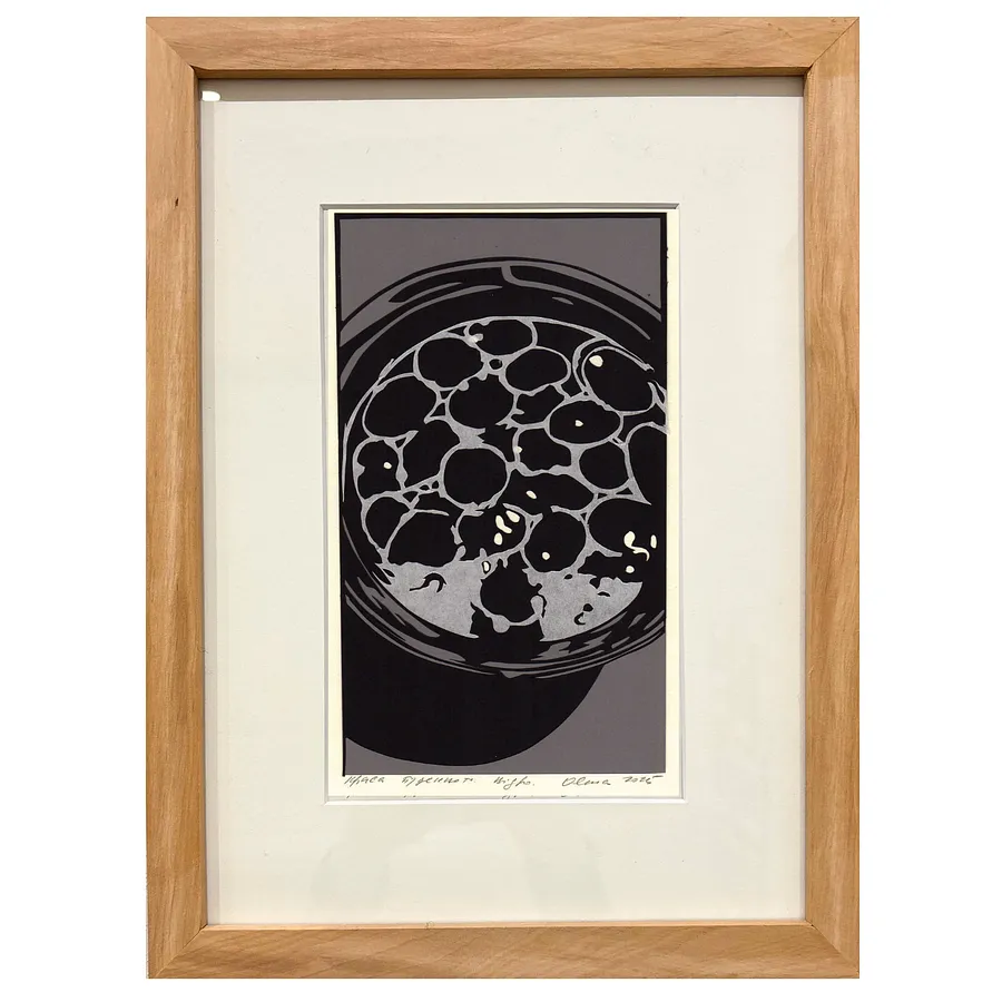 Bild von Відро з дощівкою von Турянська Олена, Größe: 12 х 21 см, zum Preis von $500