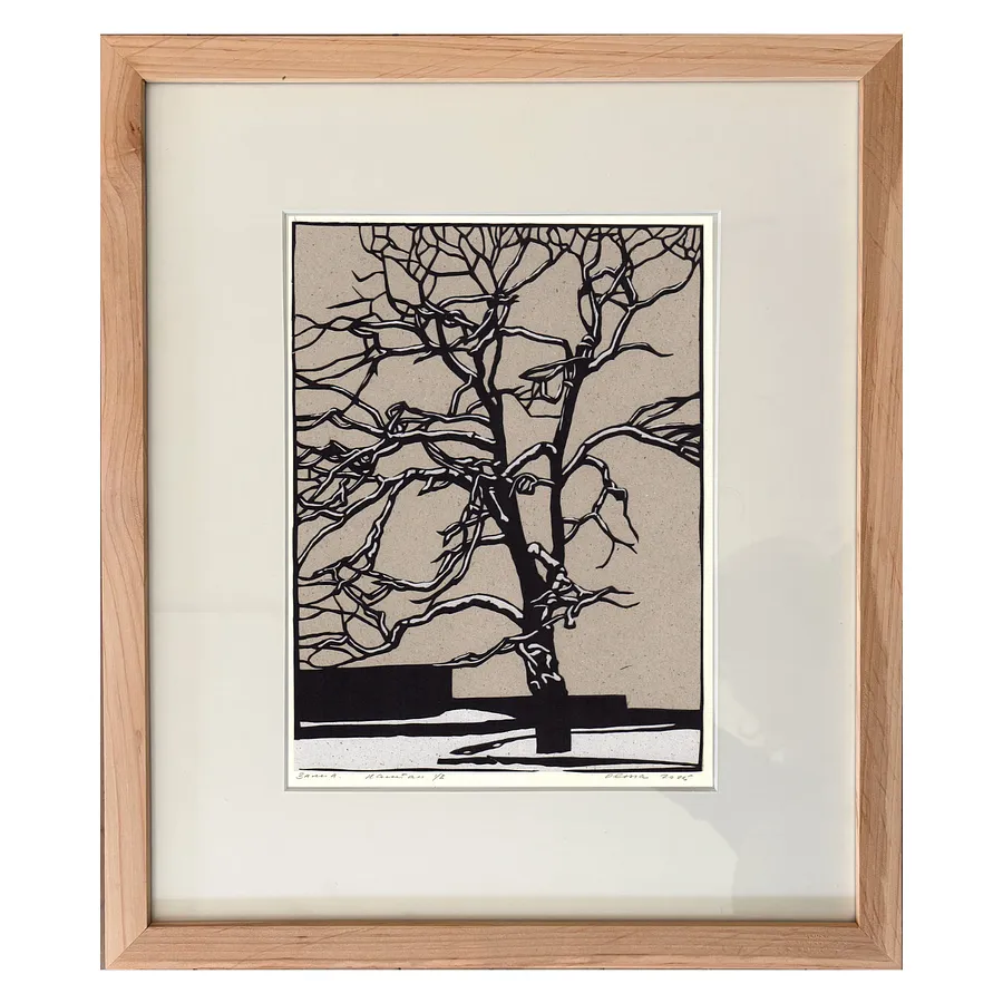 Image of winter. chestnut. Lviv by Olena Turyanska, size: 20 х 26,5 см, made of paper, cutting, appliqué, Appliqué medium, priced at $600