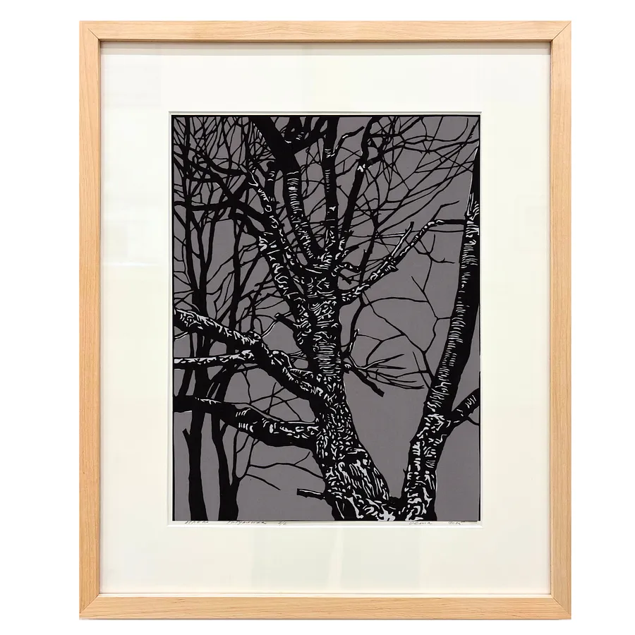 Image of tree. pohulanka (with background) by Olena Turyanska, size: 29 х 38,5 см, made of paper, cutting, appliqué, Appliqué medium, priced at $700