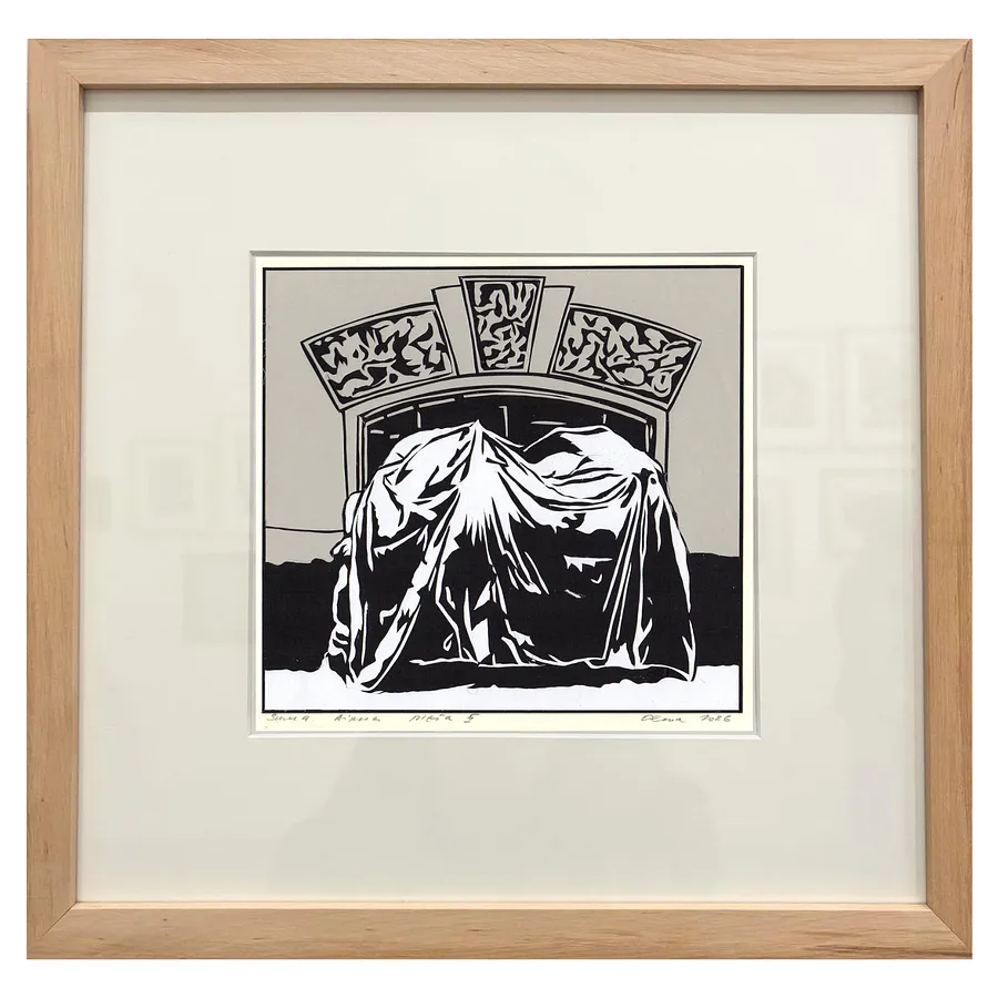 Image of Зима. Вікна. Пієта II by Olena Turyanska, size: 18 х 19 см, made of папір, витинання, аплікація, Appliqué medium, priced at $450