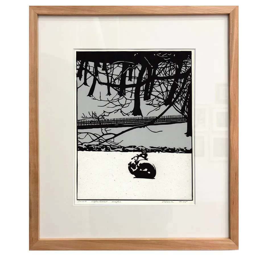 Image of winter. stryisky park by Olena Turyanska, size: 22,5 x 29 см, made of папір, витинання, аплікація, Appliqué medium, priced at $600