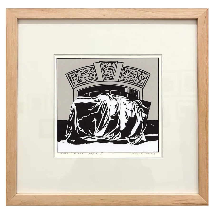 Image of Зима. Вікна. Пієта I by Olena Turyanska, size: 18 х 19 см, made of Зима. Вікна. Пієта III, Appliqué medium, priced at $450