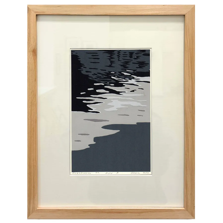 Image of looking at the water V by Olena Turyanska, size: 15,5  х 24 см, made of paper, cutting, appliqué, Appliqué medium, priced at $550