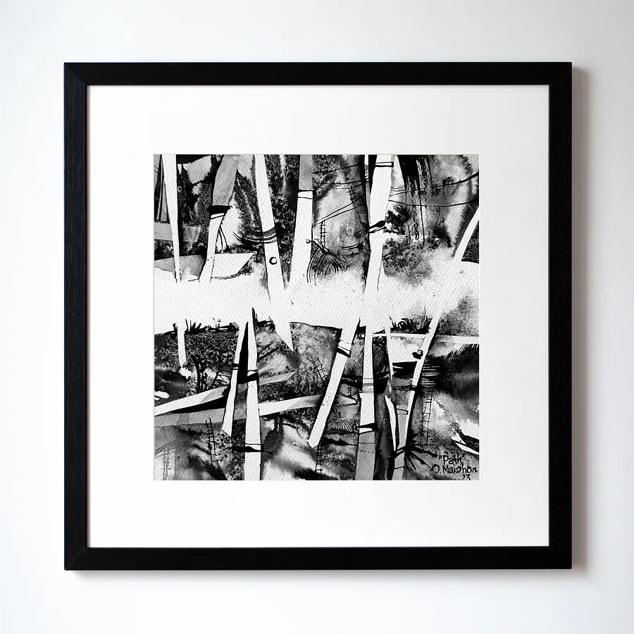 Imagen de Шлях | Path de Oleksandr Makohon, tamaño: 42 x 42 cm, hecho de туш, бавовняний папір | ink, cotton paper, con un precio de $230 (≈ 10,311 грн)