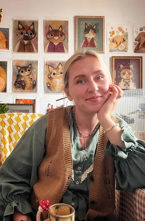 Portrait of Альона Кравченко, who works in the painting style (Uzhhorod, Ukraine)