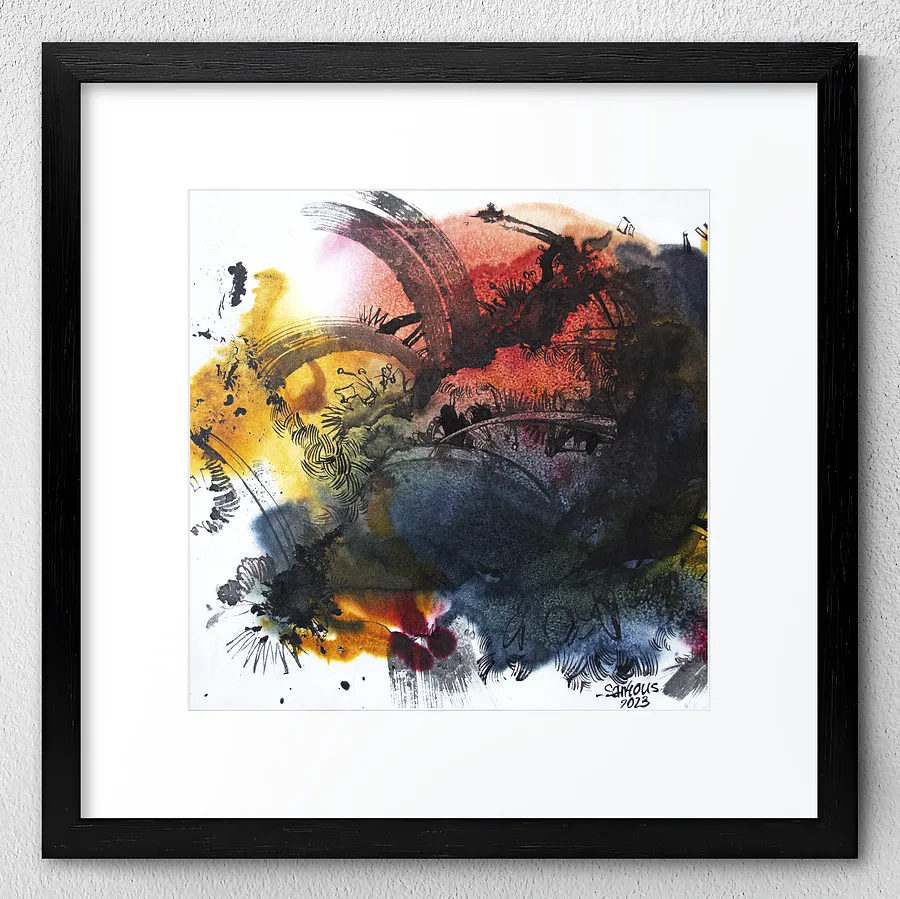 Imagen de Рай | Paradise de Oleksandr Makohon, tamaño: 42 х 42 см, hecho de туш, спиртові чорнила, medio Живопис, parte de la serie Abstract, con un precio de $250 (≈ 11,208 грн)