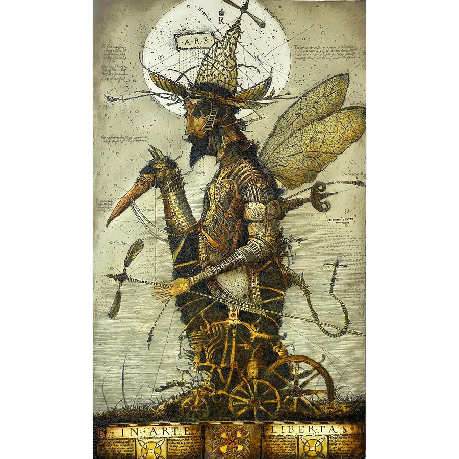 Image of the freedom in art by Denysenko Oleh, size: 84 х 50 см, made of wood, gesso, etching, author's technique  medium, priced at $2650