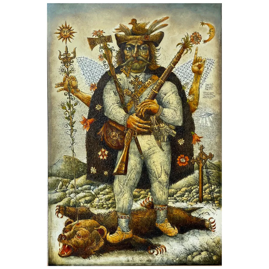 Image of I Prefer Peace by Denysenko Oleh, size: 60 х 45 см, made of gesso, wood, etching, author's technique  medium, priced at $2250