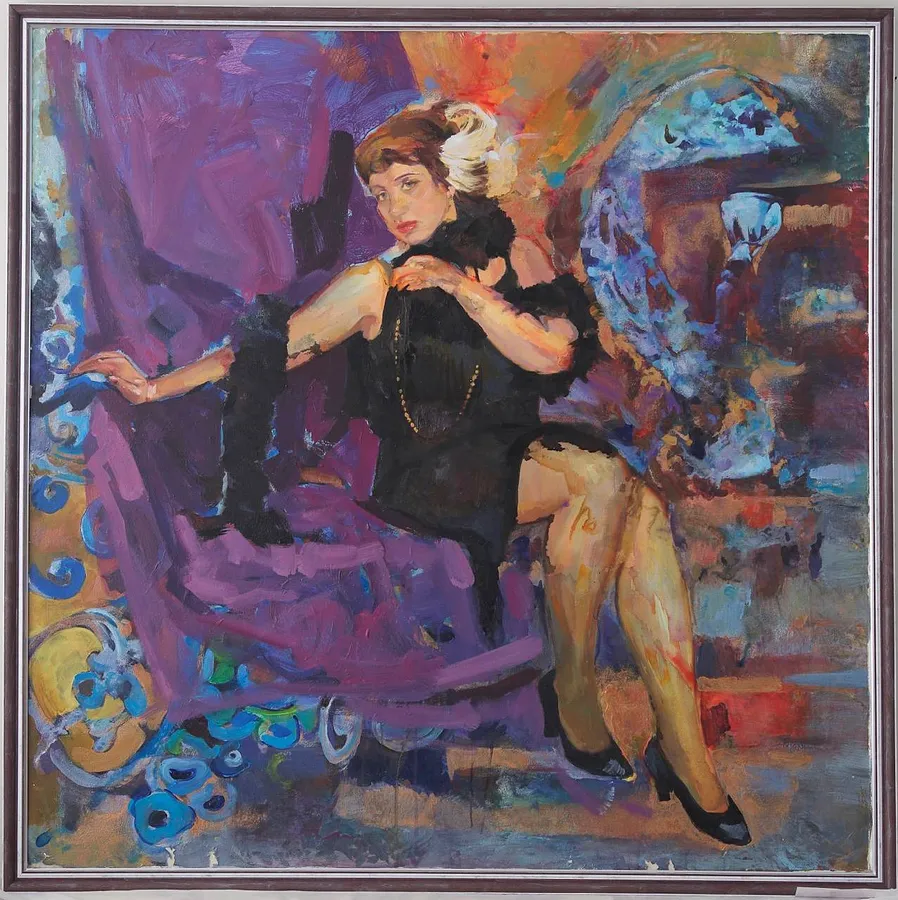 Image of Сходи в невідоме by Bogdan Burak, made of Акріл. Полотно, Живопис medium, from Київ, part of the Das parfum series, priced at €2500 (≈ 129,978 грн)