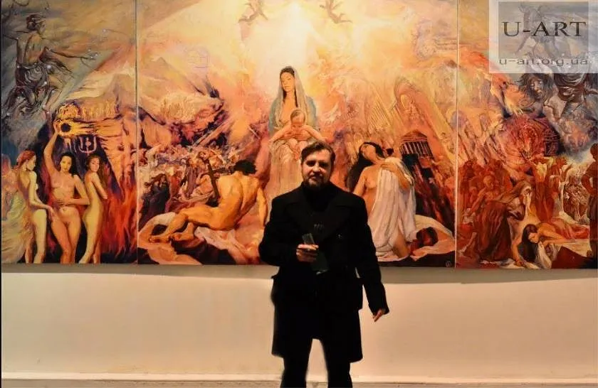 Obraz Виставка «Тиждень українського мистецтва», Спілка художників України autorstwa Bogdan Burak, rozmiar: 180х410, wykonany z  Полотно. Олія, medium Живопис, z Київ, Спілка художників України, część serii Виставки, cena: €20000 (≈ 1 030 610 грн)