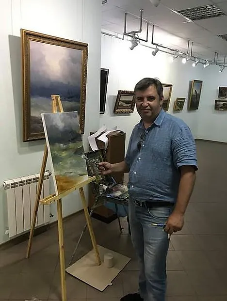 Obraz Пленер в Бердянську "Світ очима художників" 2020 autorstwa Bogdan Burak, rozmiar: 50х40, wykonany z  Полотно. Олія, medium Живопис, z Бердянський художній музей імені Ісаака Бродського, część serii Пленер