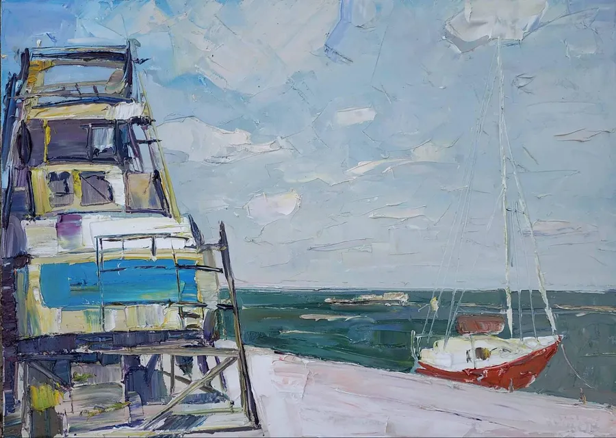 Immagine di Автор Олег Луньов. Прозора хвиля 2021 di Bogdan Burak, medium: Живопис, città: Одеса, serie: Пленер