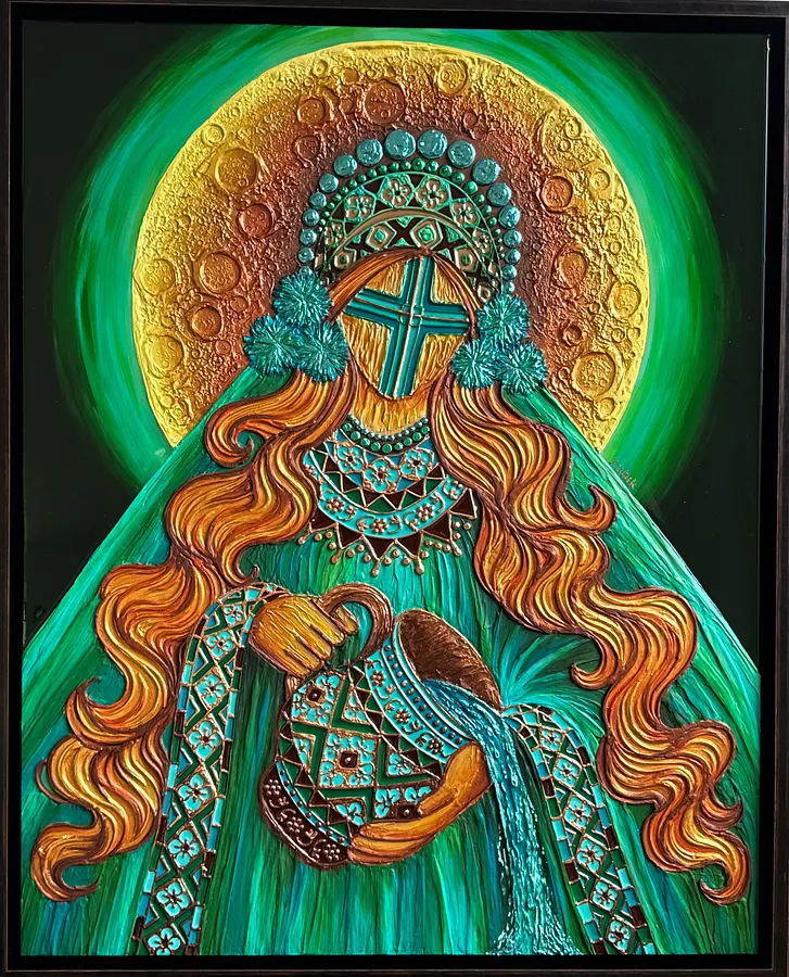 Immagine di Файний урожай  di Катерина Зубік, dimensioni: 85х105, medium: Мішана техніка, serie: Мотанка, prezzo: $1275