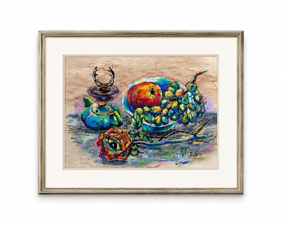 Image of «signs of everyday life» by Pavlo Melnyk, size: 30х20 см, Графіка medium, part of the Пастель ніжна series, priced at ₴80