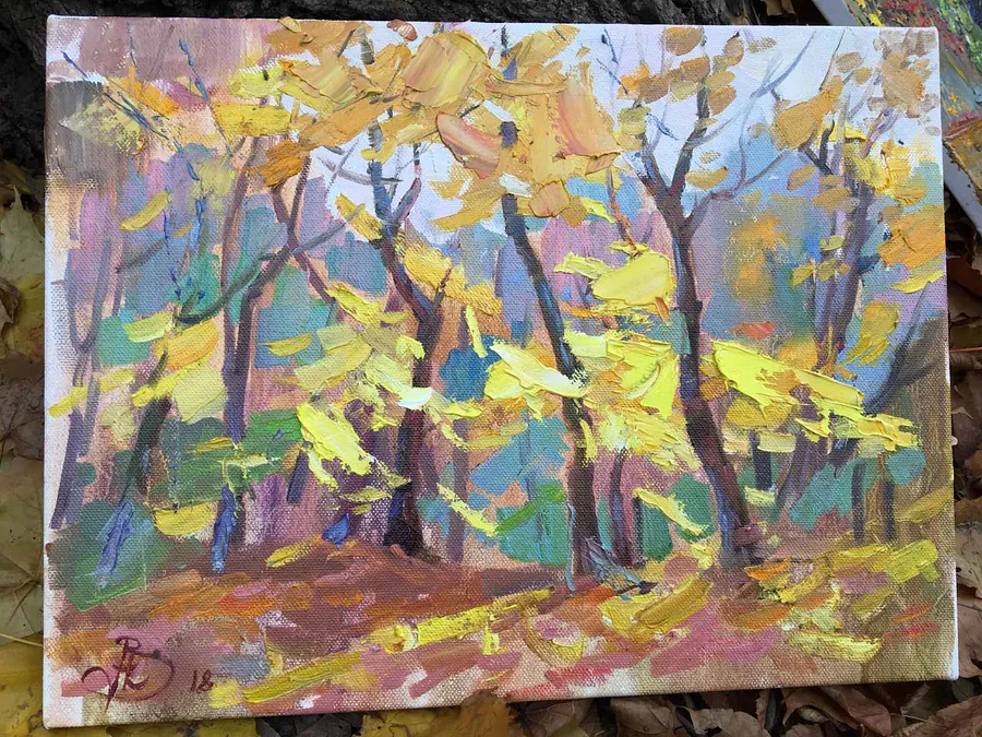 Image of Золота пора by Bogdan Burak, size: 30х40, Живопис medium, from Київ, ботанічний сад імені Фоміна, part of the Пленер series, priced at €150 (≈ 7,766 грн)