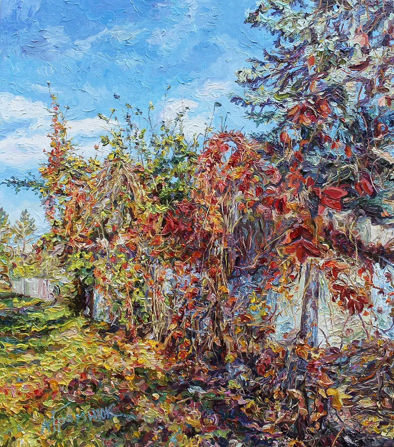 Image of Барвиста by Адріана Громнюк, size: 80х70 см, made of олія на полотні, from Львів, priced at $850