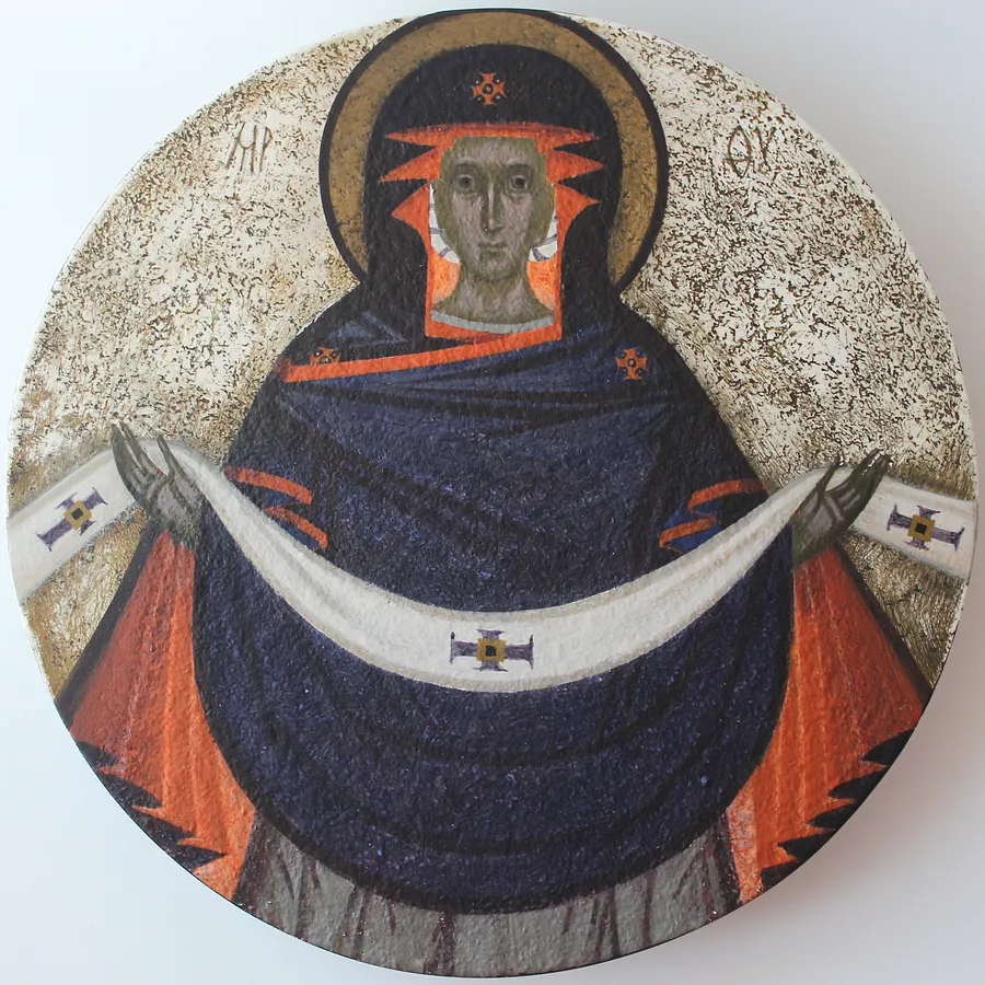 Image of Покров by Alina Hrubets, size: Ø 16 см, Icons medium, part of the 2023 series