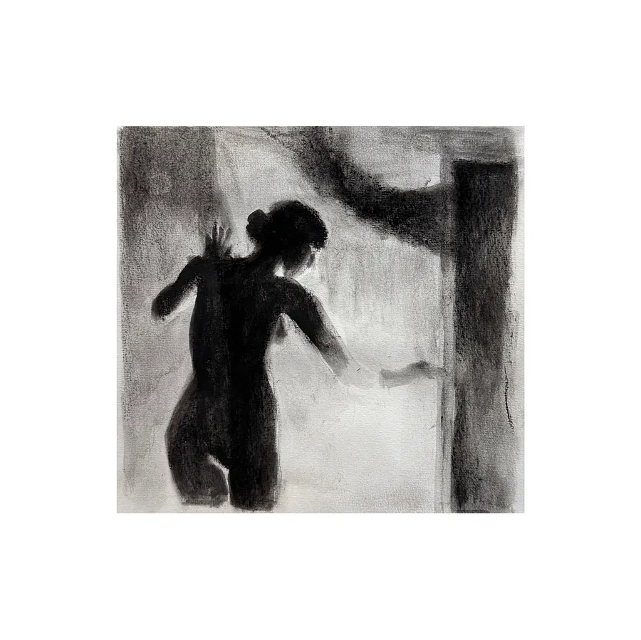 Obraz Behind an open doors autorstwa Yeva Khrapova, rozmiar: 15x15, wykonany z Charcoal, pastel, medium Graphics, z Paris, cena: €300