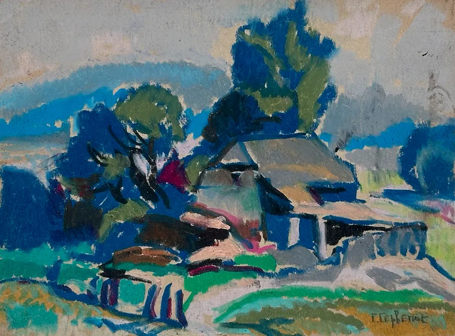 Immagine di хутір di Станіслав Серветник, dimensioni: 16х21, medium: пастелі