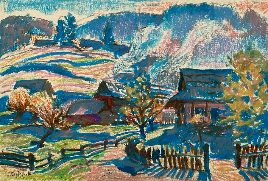 Immagine di сині тіні di Станіслав Серветник, dimensioni: 21х29, medium: пастелі
