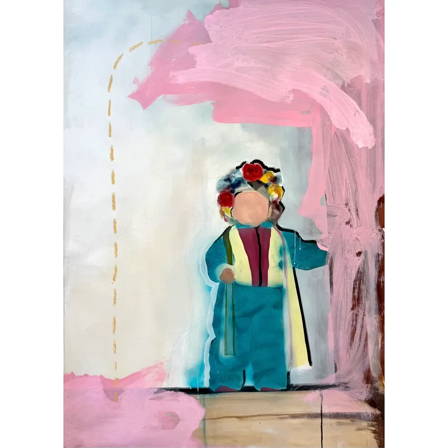 Imagen de UPSTAIRS de Adriana Shportan, tamaño: 128x93, hecho de oil, acrylic on canvas, medio Painting, de London, con un precio de £700 (≈ 42,219 грн)