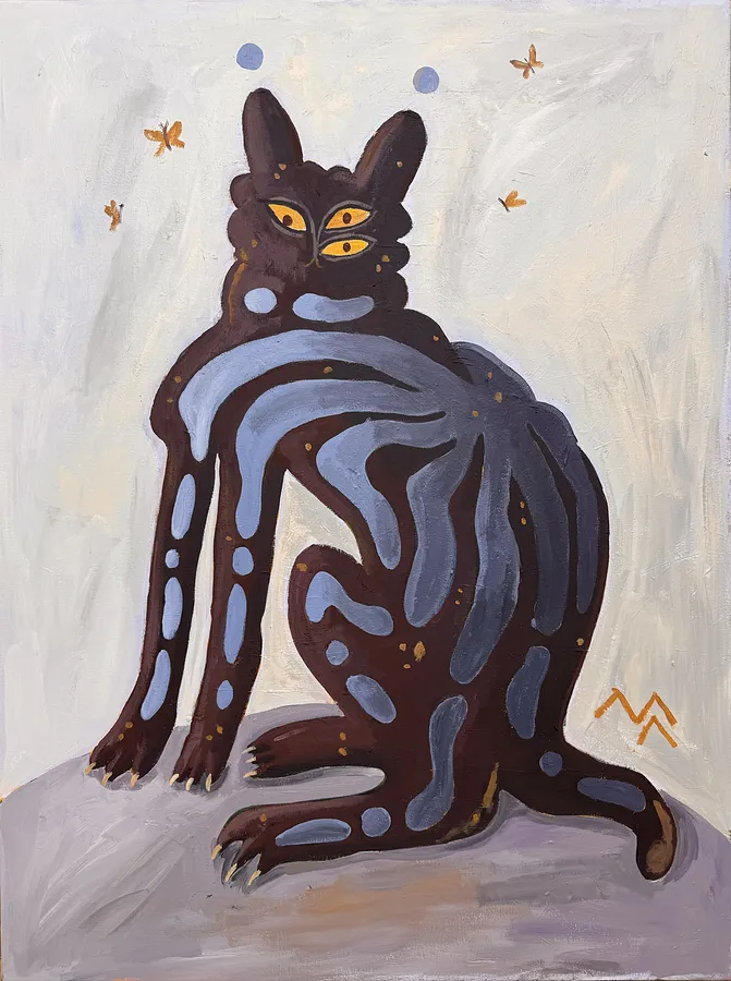 Imagen de екзорцись de Marta Leshak, tamaño: 75х100, hecho de акрил, полотно, medio Pintura, de Львів, con un precio de $400