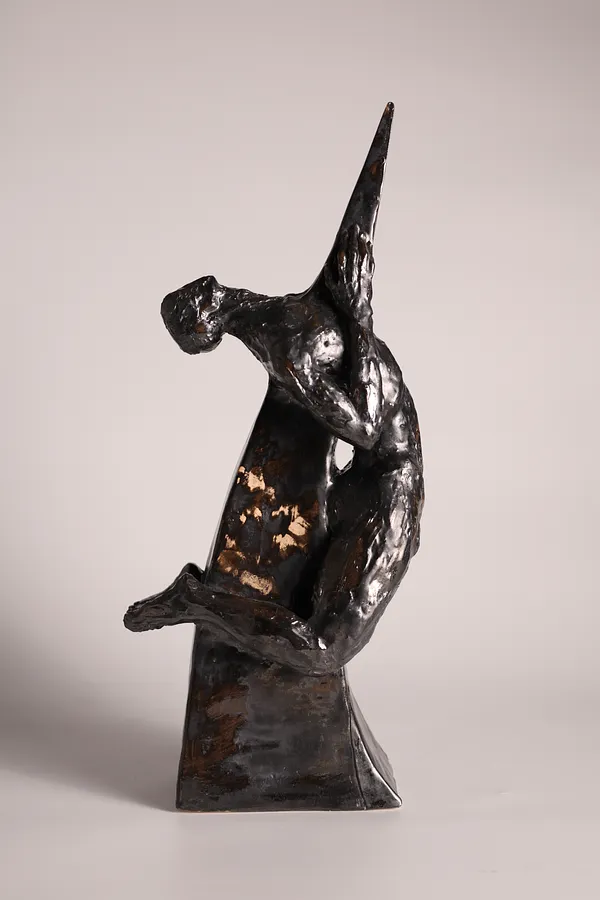 Image of Шпиль by VITALIY KRASUTSKIY, size: H=45 cm, made of Шамотна глина, поливи, Sculpture medium, from Львів, part of the Series 1 series, priced at €500