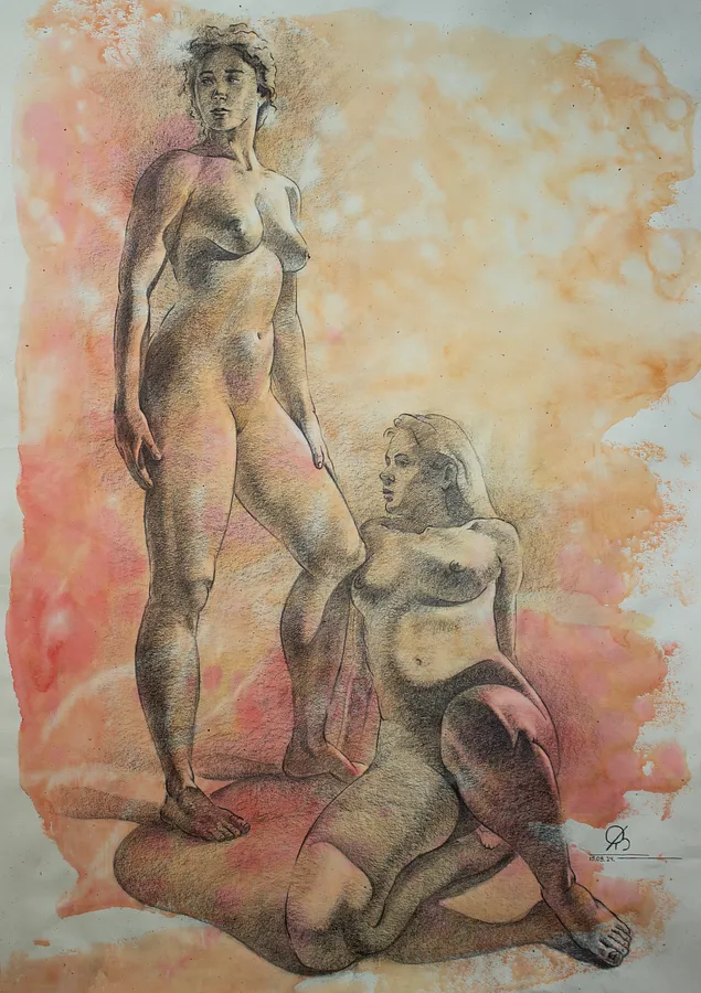 Image de "Contrasts of movement"  par Oleksandr Baklai, taille : 50х70cm, médium Drawing, faisant partie de la série "Works", au prix de $700