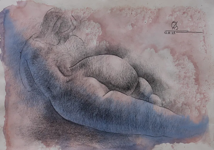 Image de «Form» par Oleksandr Baklai, fabriqué avec paper, watercolor, charcoal, médium Drawing, faisant partie de la série "15-minute sketches", au prix de $120 (≈ 5 404 грн)