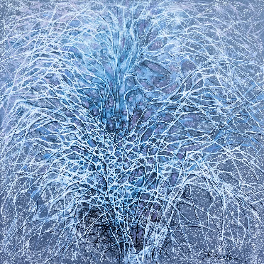 Immagine di Flower 2 di Liudmyla Davydenko, dimensioni: 70x70 см, materiali: oil/canvas, medium: Pittura, serie: Isolines, prezzo: €800