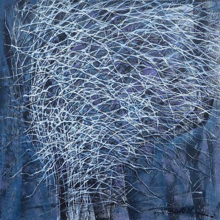 Immagine di Bush 1 di Liudmyla Davydenko, dimensioni: 70х70, materiali: oil/canvas, medium: Pittura, città: Lviv, serie: Isolines, prezzo: €800